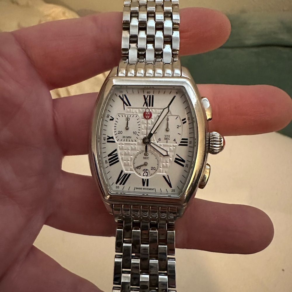 MICHELE Releve Silver Watch (EUC)
